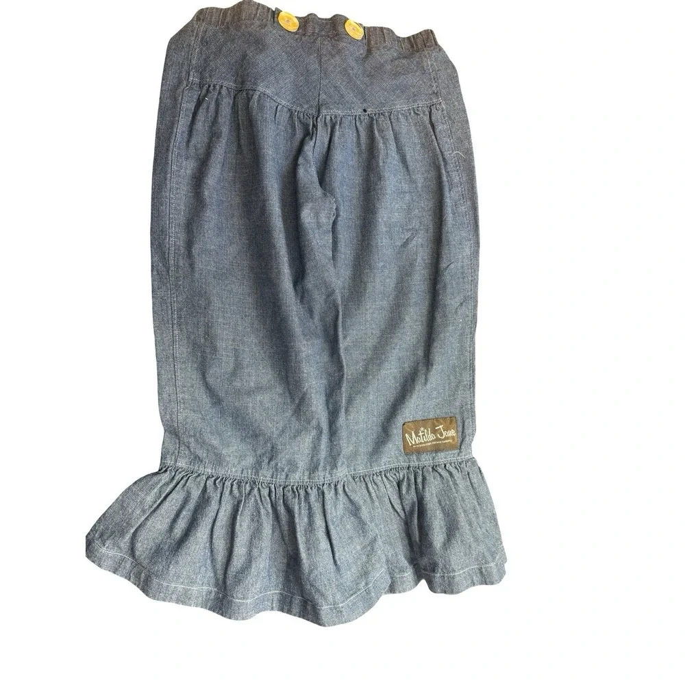 Matilda Jane Girl's 6 Paint By Numbers‎ Denim Ruffled Elastic Waist